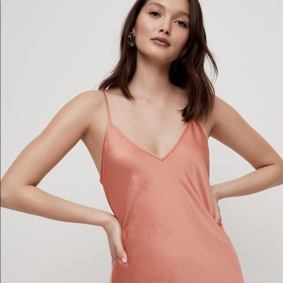 ARITZIA WILFRED Christine Dress Only Satin Slip Midi XS - Picture 5 of 10